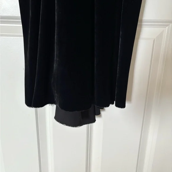 Ann Demeulemeester Black Velvet Fish Tail Drawstring Maxi Dress or floor skirt - Picture 11 of 12